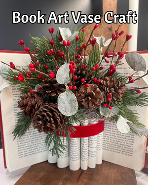 Book Art Vase Craft